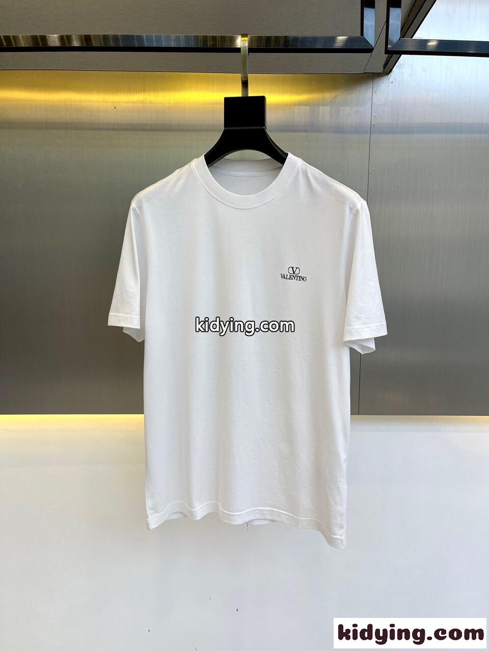 ヴァレンティノ Tシャツ コピー メンズ 洗練された ロゴプリント コットン 半袖Tシャツ-0