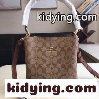 Coach コーチの新型 新型馬車のバケツが小さくてロゴが小さくて 簡単できれいではない コーチバッグ a4 コピー-4