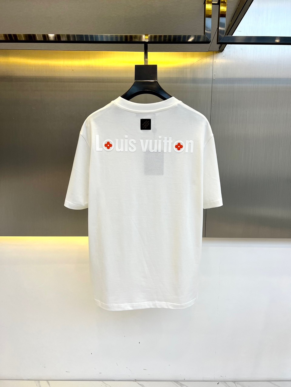 カジュアル ロゴ クルーネック ルイ・ヴィトン Tシャツ 偽物 半袖Tシャツ ホワイト-3