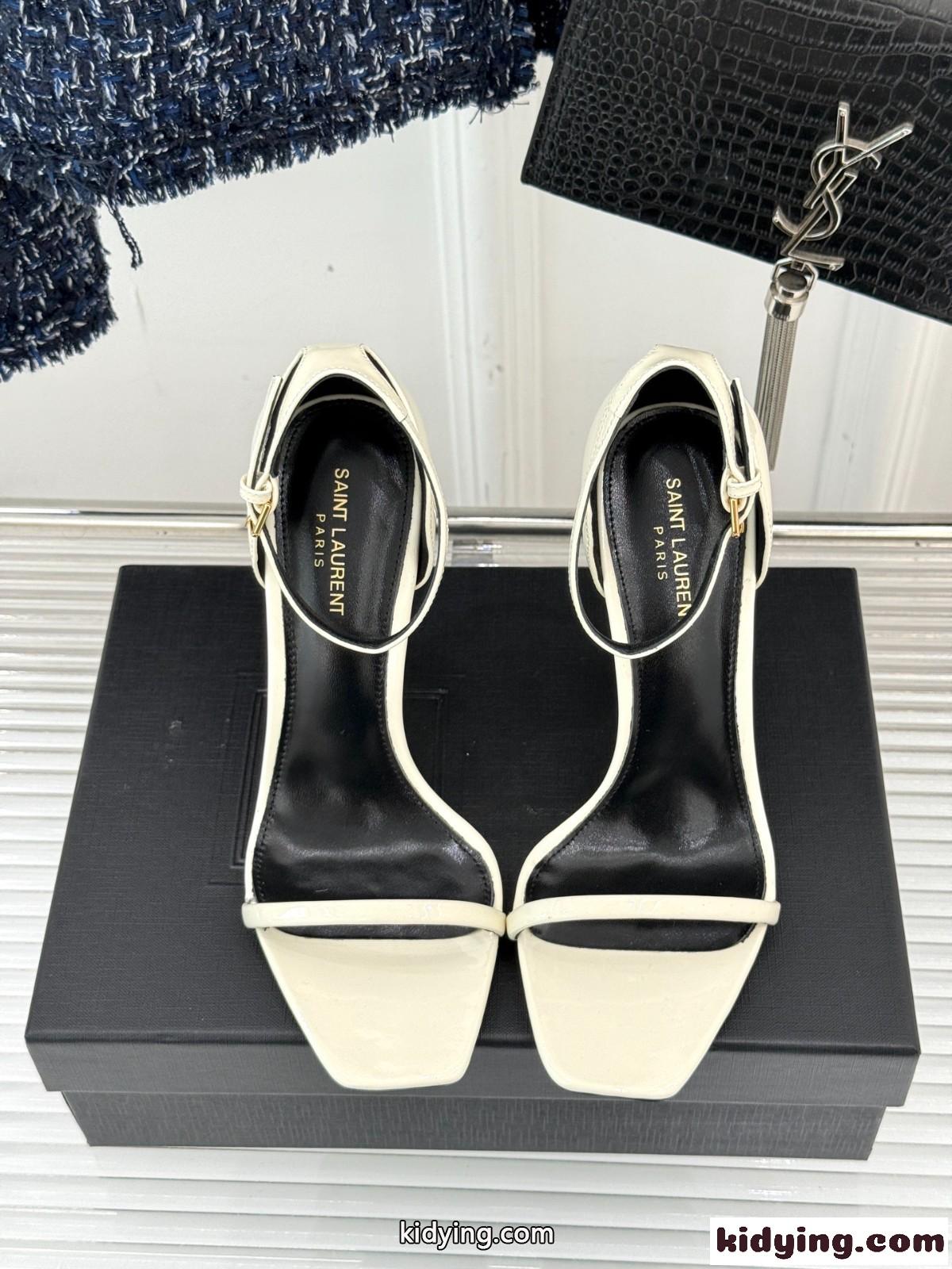 注目される♪イヴ・サンローラン サンダル スーパーコピー YSL ハイヒール ホワイト-2