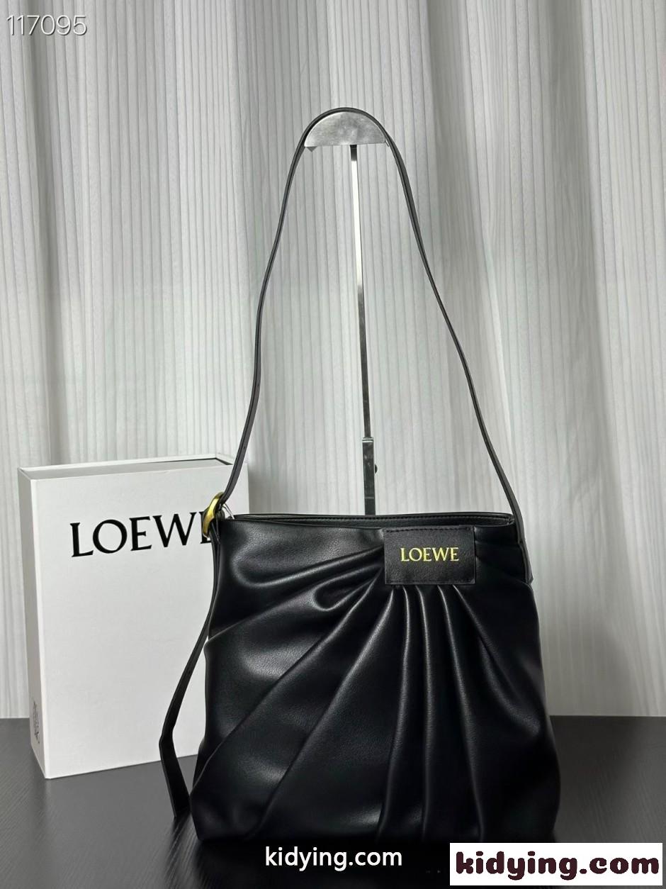 LOEWE 大人気 新作 ドレープ トートバッグ ロエベ スーパーコピー ブラック-2