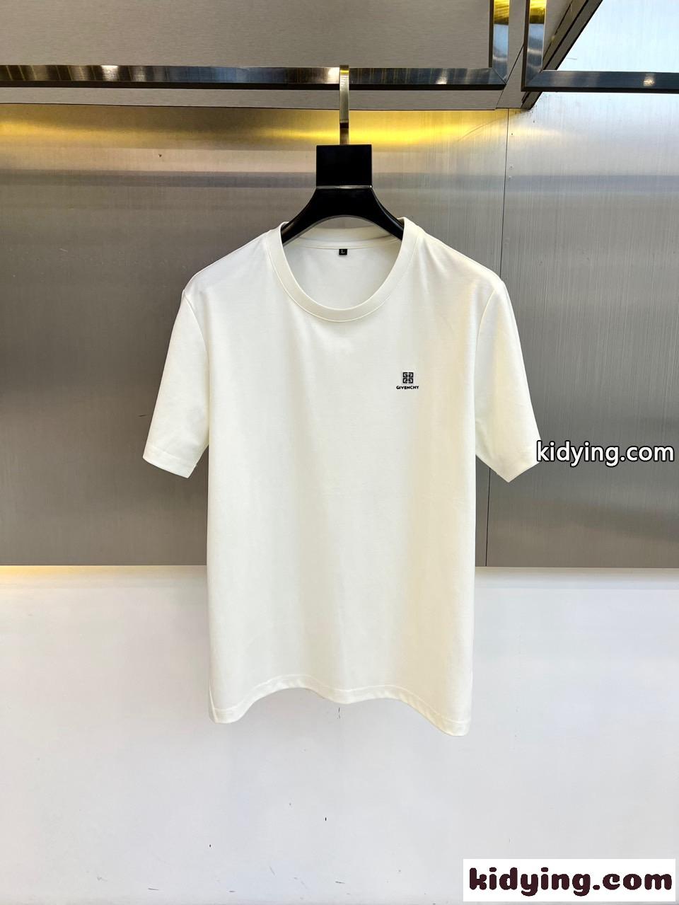 シンプル ロゴ クルーネック 半袖Tシャツ ジバンシィ Tシャツ 偽物 ホワイト-0