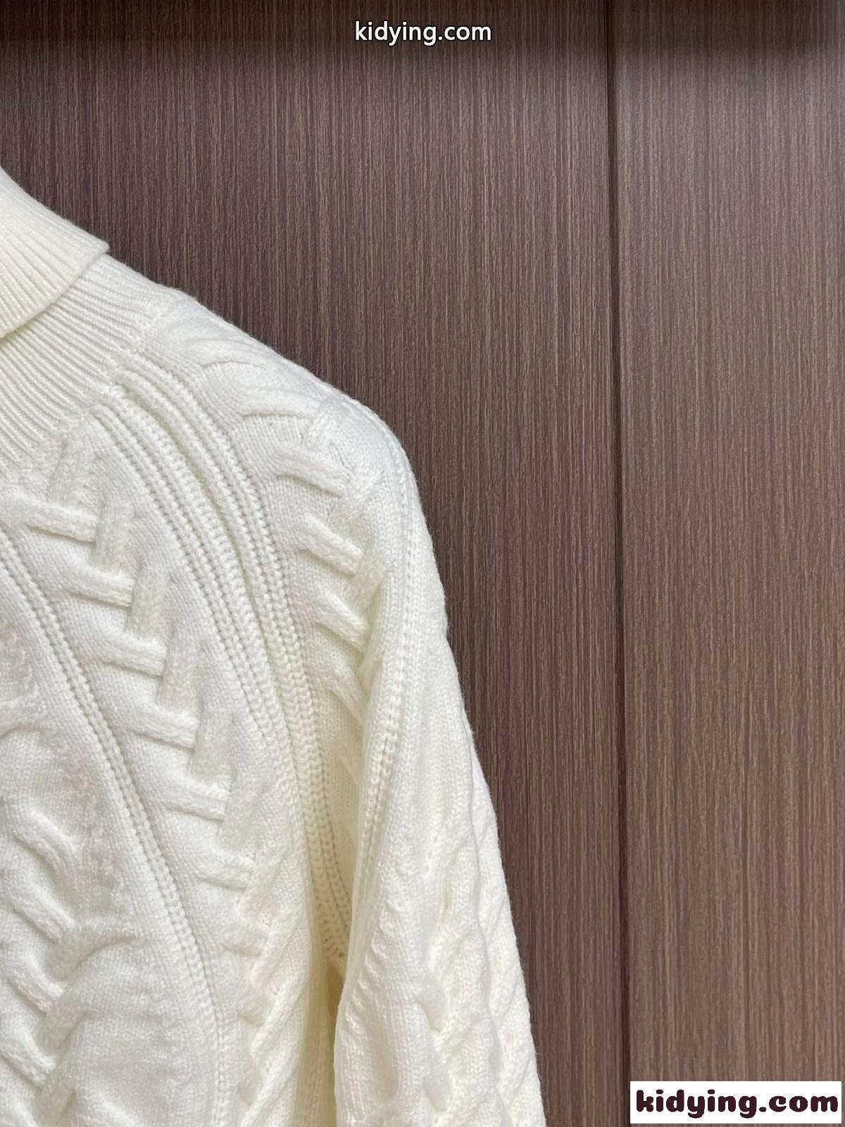 上品 タートルネック プルオーバー エルメネジルド・ゼニア セーター 偽物 ホワイト-1