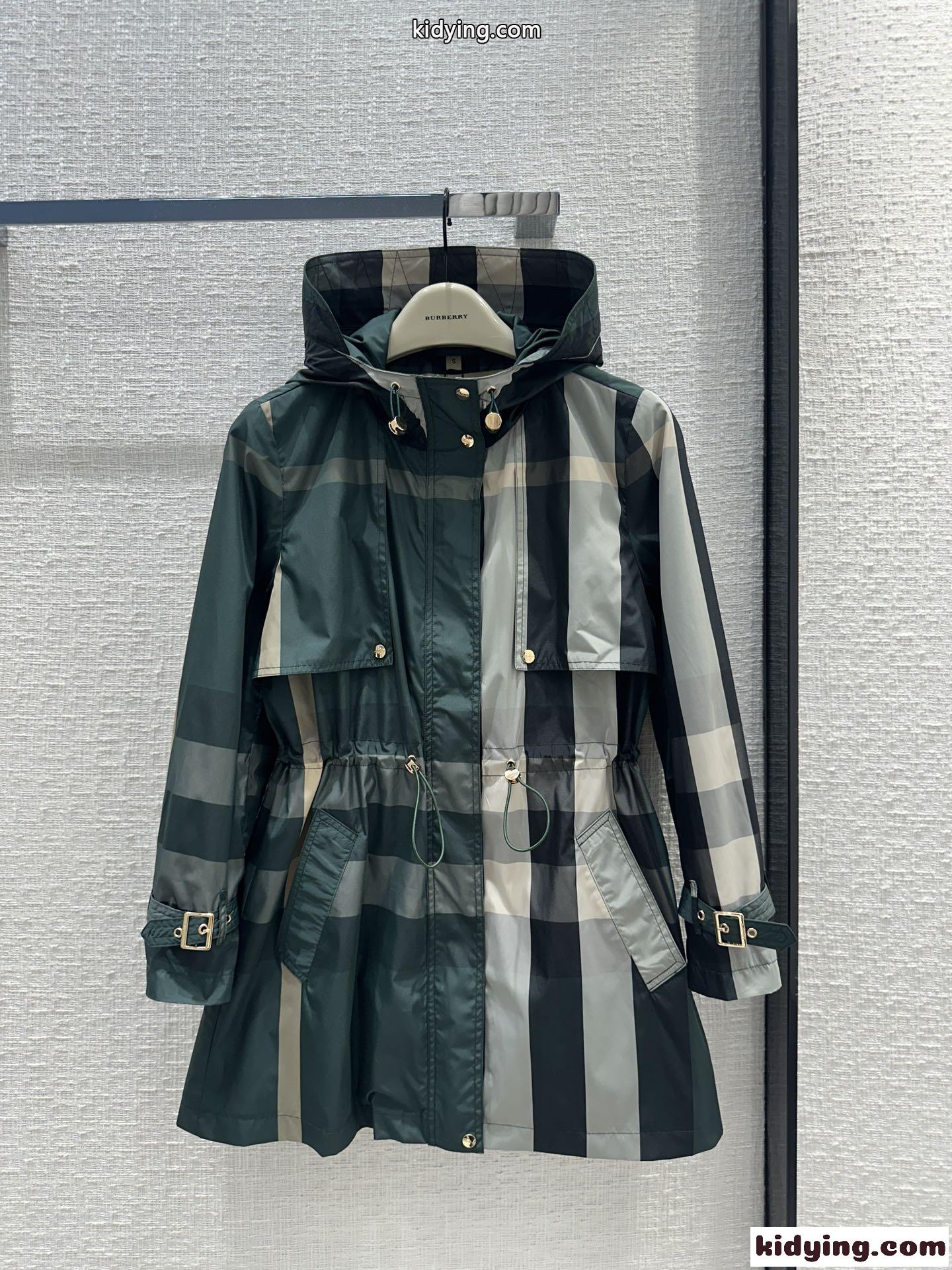バーバリー ジャケット コピー レディース クラシック チェック柄 トレンチコート-2