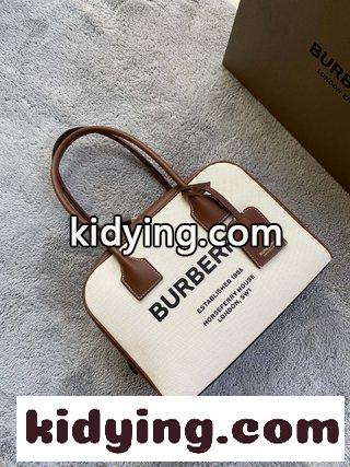 ​新しい女性用帆布バッグ 精巧で直立したファッションショーのボーリングバッグ「cube–キューブバッグ」 バーバリー バッグ 新作コピー-2