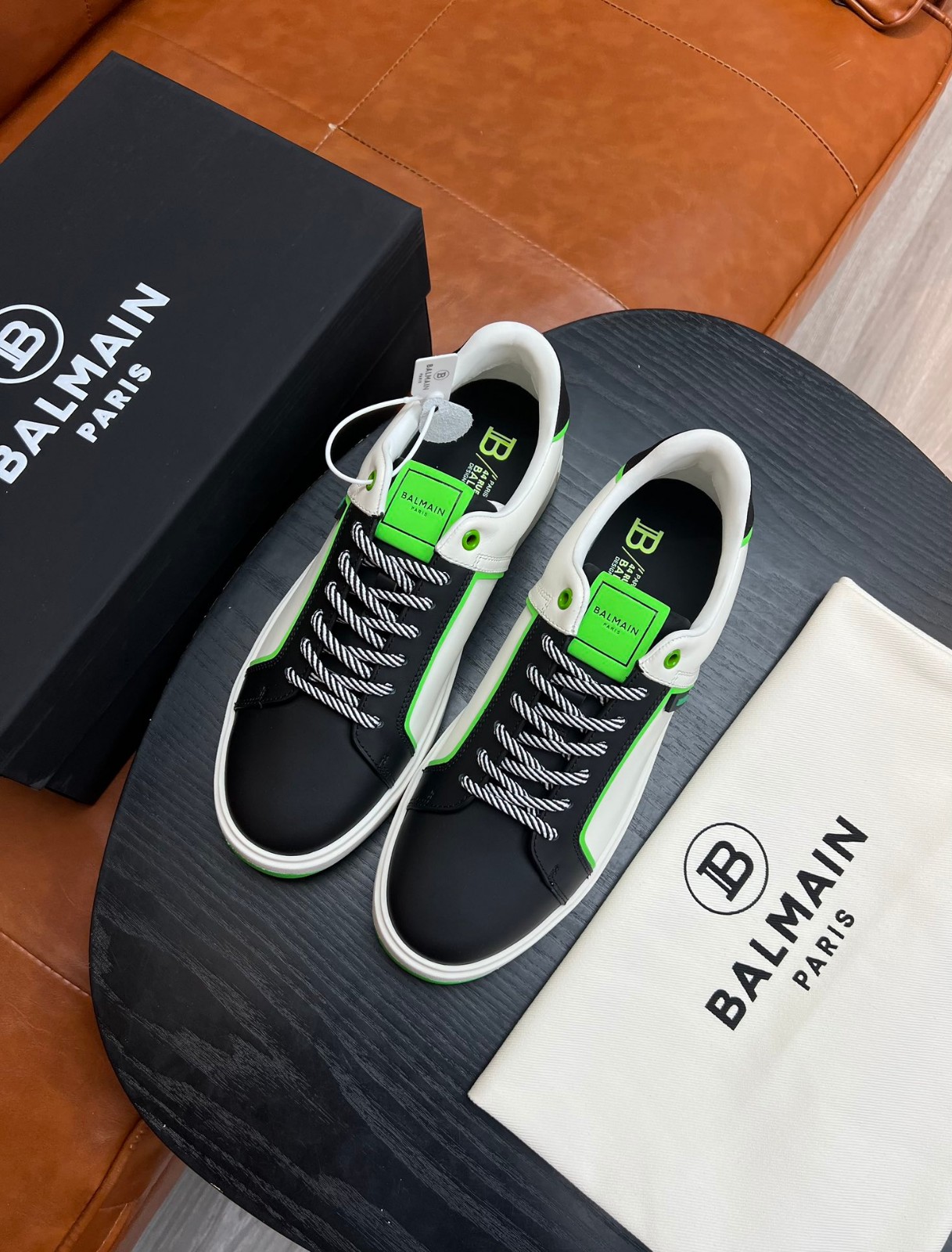 人気 カジュアル レザー B-Courtスニーカー  バルマン スニーカー コピー メンズ-1