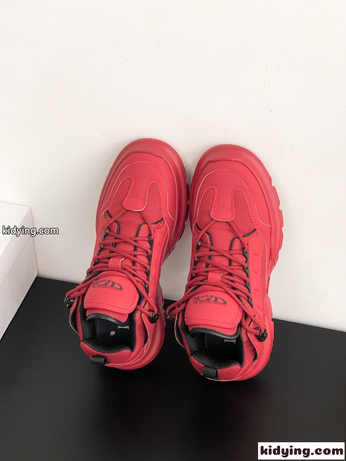 DIOR AND LEWIS HAMILTON Dior Snow ダービーシューズ クリスチャン・ディオール スニーカー スーパーコピー レッド-4