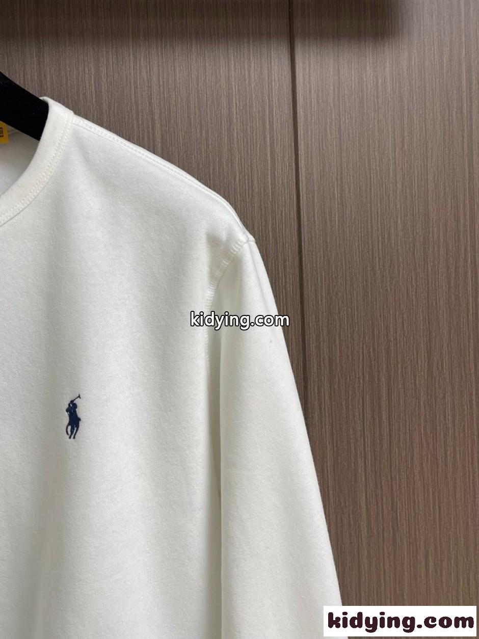 ラルフローレン Tシャツ 偽物 カジュアル コットン 裏起毛 スウェットシャツ ホワイト-2