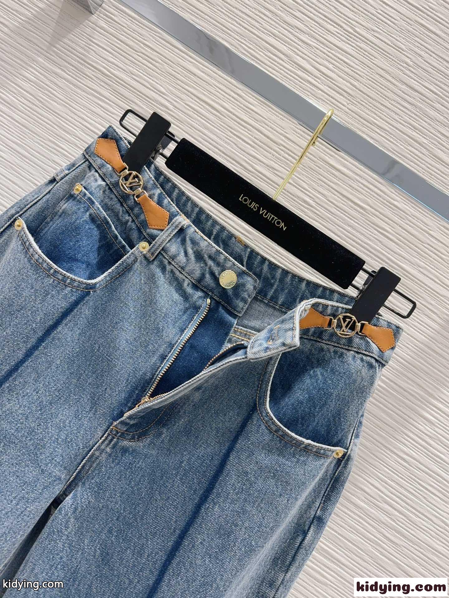 LVサークルタブジーンズ ルイヴィトン パンツ コピー デニムパンツ-4