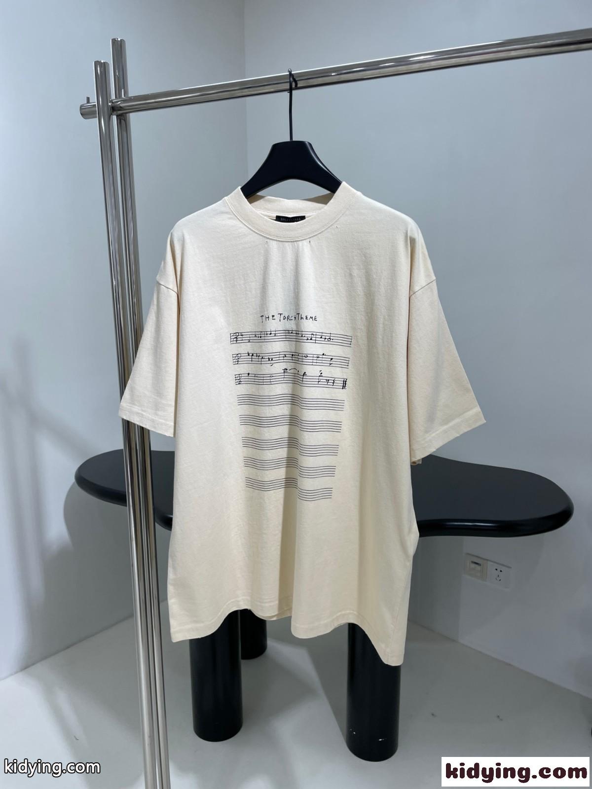 Balenciaga Music| Angelo Badalamenti Series Tシャツ バレンシアガ Tシャツ コピー ベージュ-0