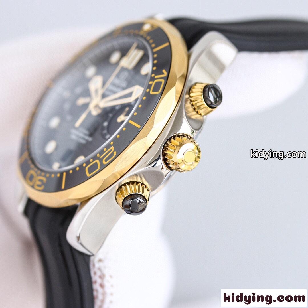 44 mm メンズ 多機能 クロノグラフ おしゃれ  かっこいい オメガ 時計 コピー 人気 腕時計-3
