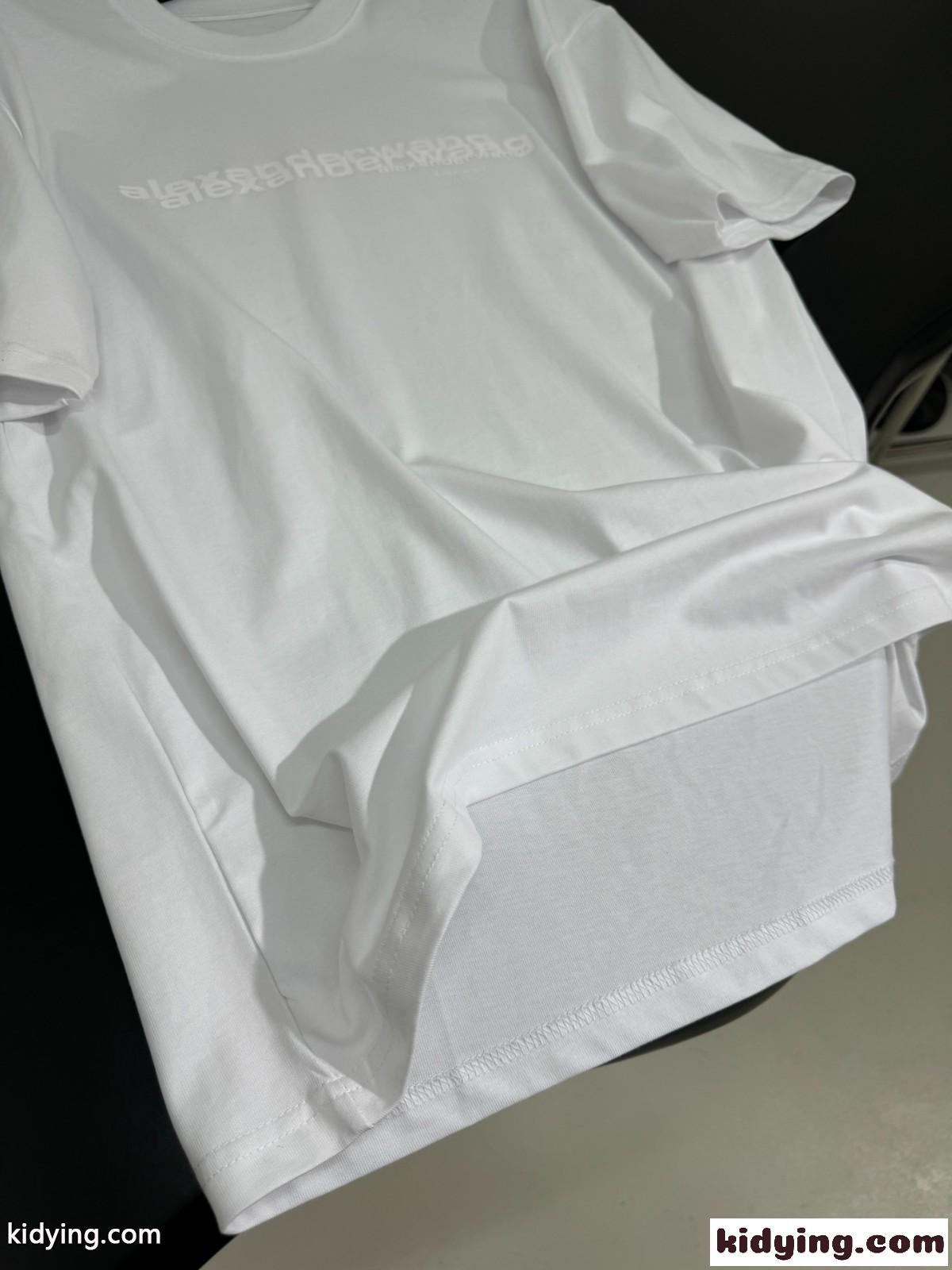 オーバーサイズ 半袖Tシャツ アレキサンダーワング Tシャツ コピー コットン ホワイト-4