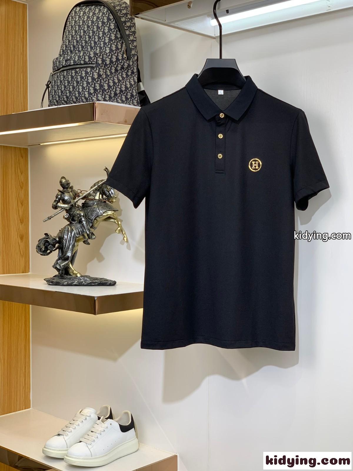 エレガント フォーマル カジュアル エルメス 半袖tシャツ コピー 着心地いい 柔らかい ポロシャツ-1