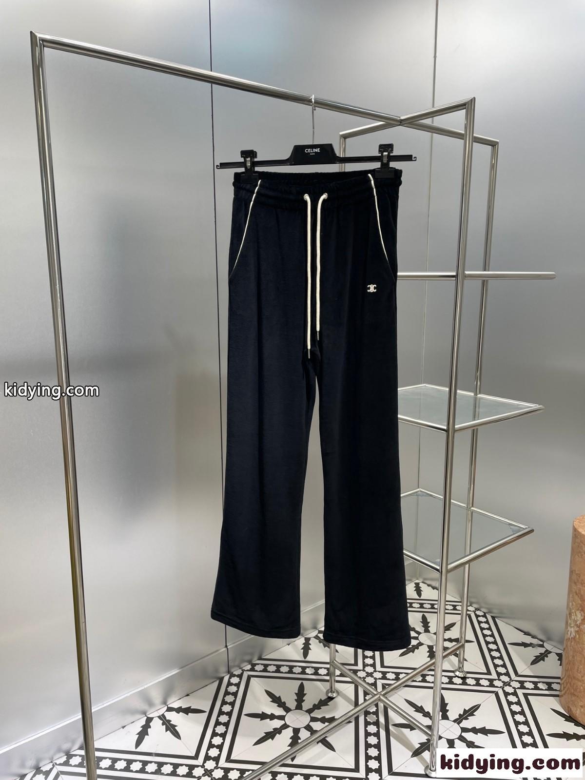 ベルベット クロップド丈 アウター パンツ セリーヌ セットアップ コピー レディース スポーツ-3