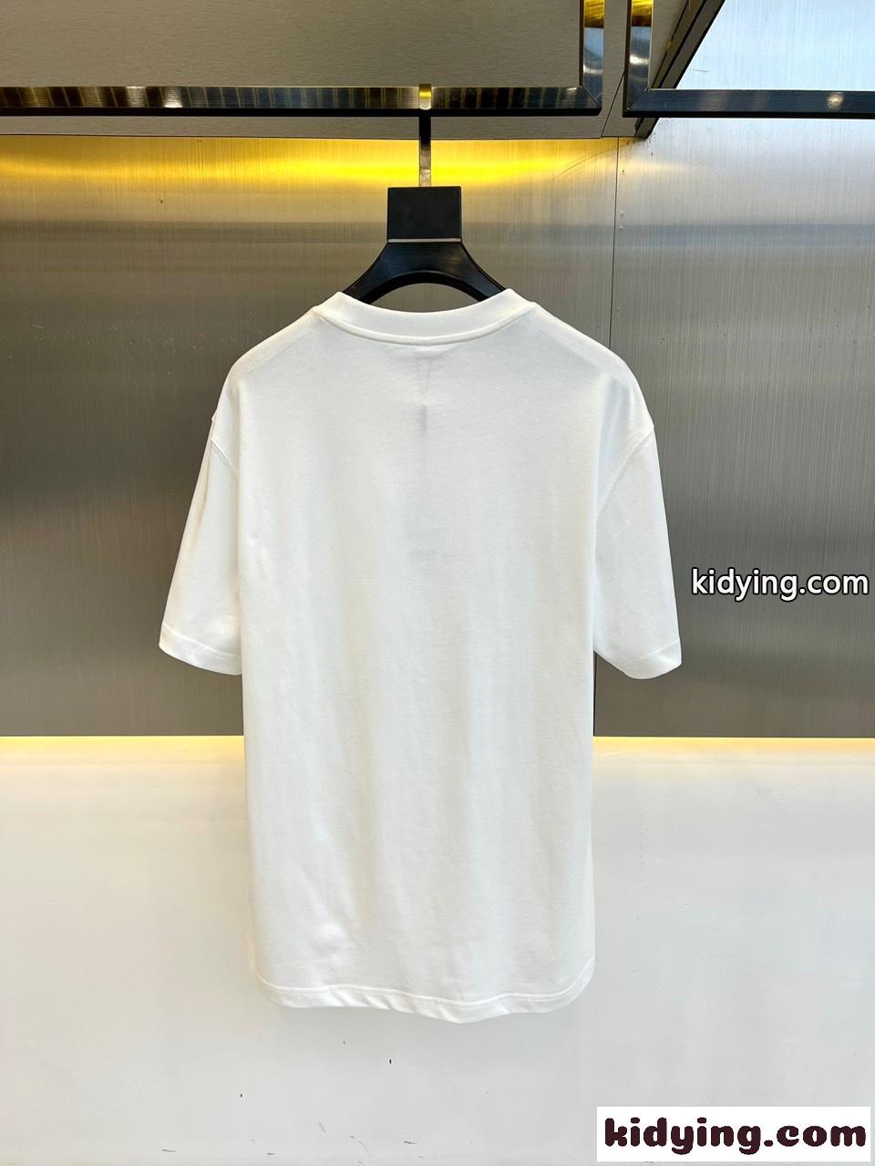 カジュアル バーバリー Tシャツ コピー クルーネック 半袖Tシャツ ホワイト-3