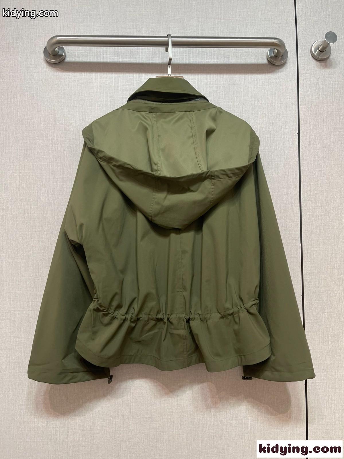 フーデッド トレンチジャケット バーバリー ジャケット コピー グリーン-3