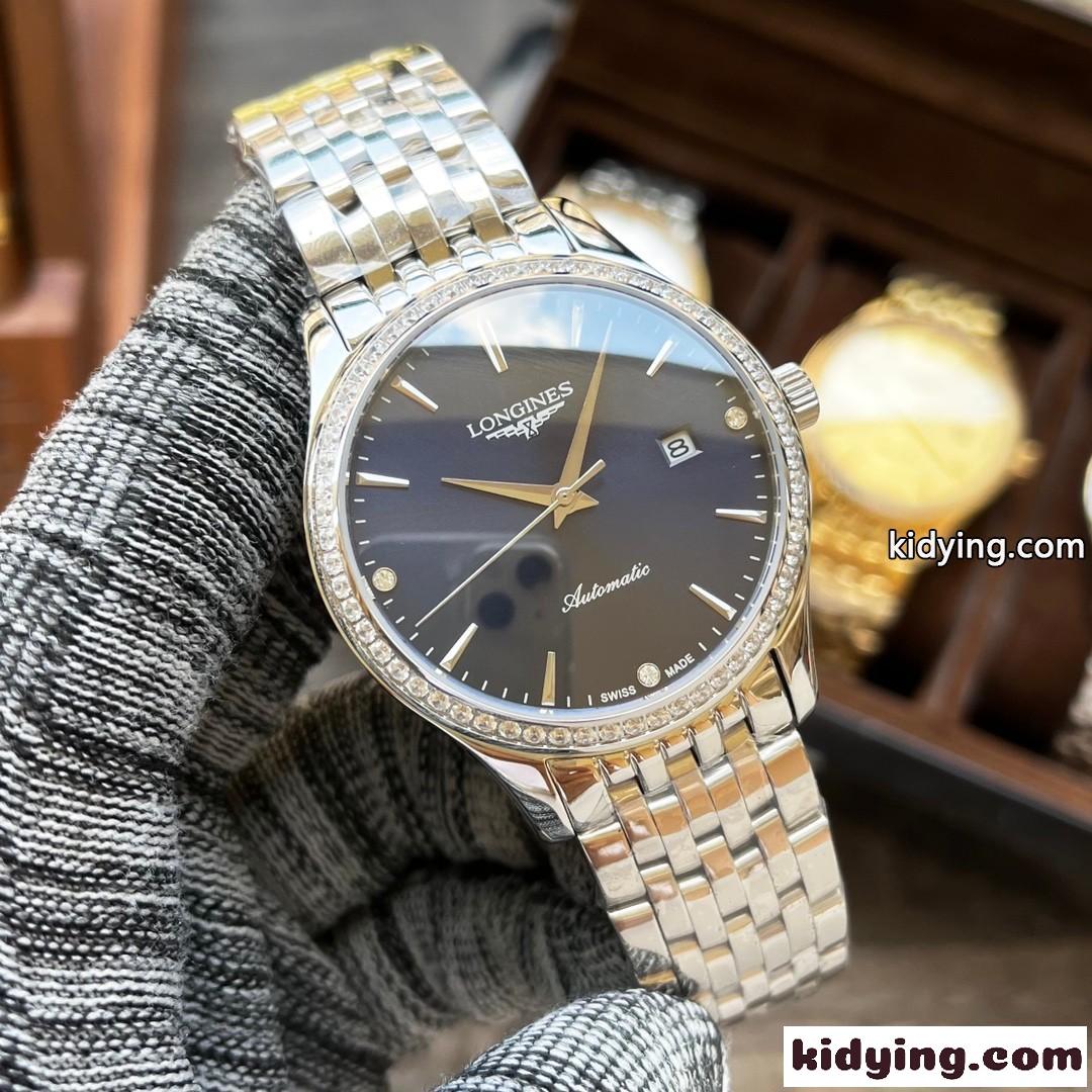 シンプル ビジネス 定番 人気 日付表示 ロンジン 時計 コピー 40mm メンズ おしゃれ 腕時計-0