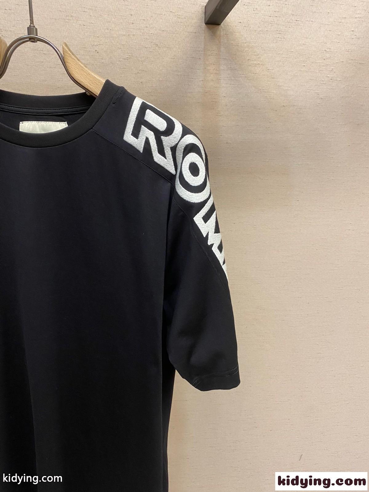 フェンディ Tシャツ コピー メンズ おしゃれ カジュアル コットン ロゴ 刺繍-3