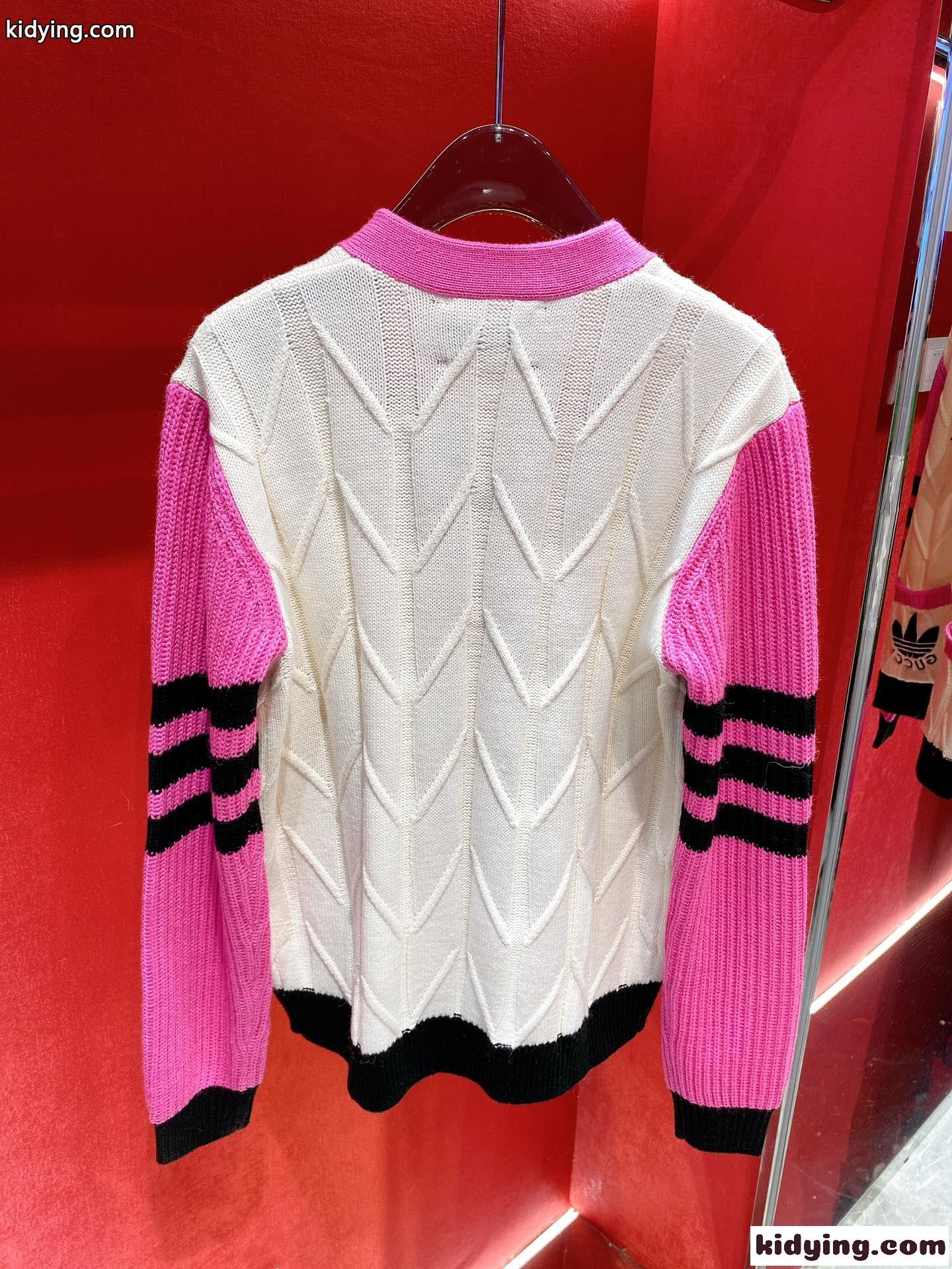 adidas x Gucci ミックス ウール ニットカーディガン グッチ カーディガン コピー 長袖-0