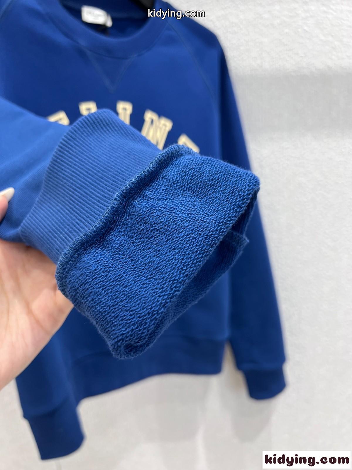 定番 コットン スウェットシャツ セリーヌ Tシャツ コピー クルーネック-3