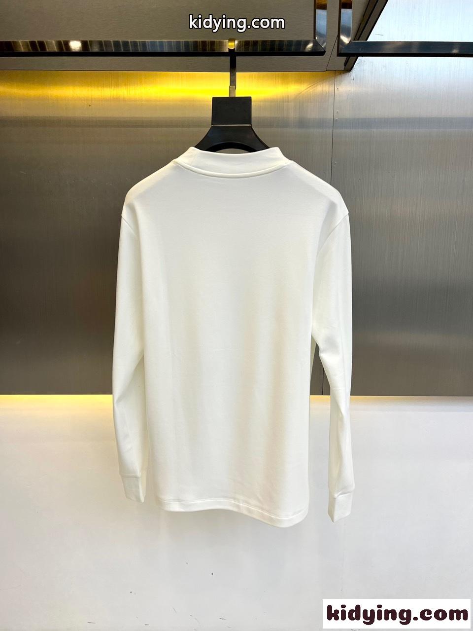 プラダ Tシャツ 偽物 ベーシック 上品 合わせやすい 長袖Tシャツ ホワイト-4