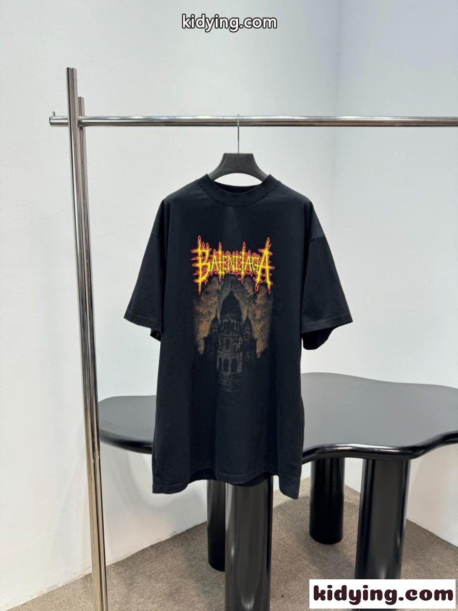 スタイリッシュ オーバーサイズ 半袖Tシャツ バレンシアガ Tシャツ 偽物 ユニセックス-2