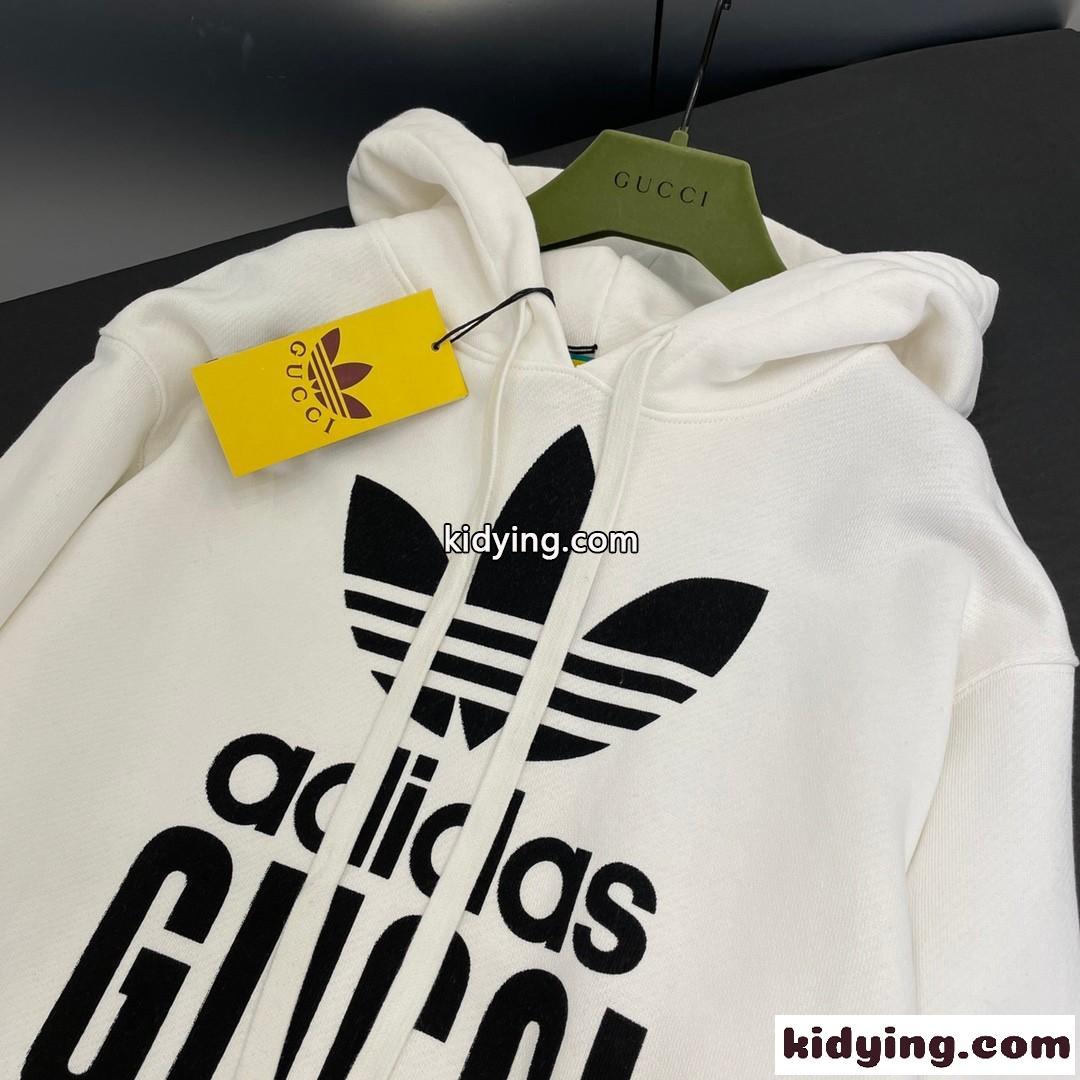 ADIDAS X GUCCI ロゴ プリント オーバーサイズ グッチ パーカー コピー フード付き フーディ-2