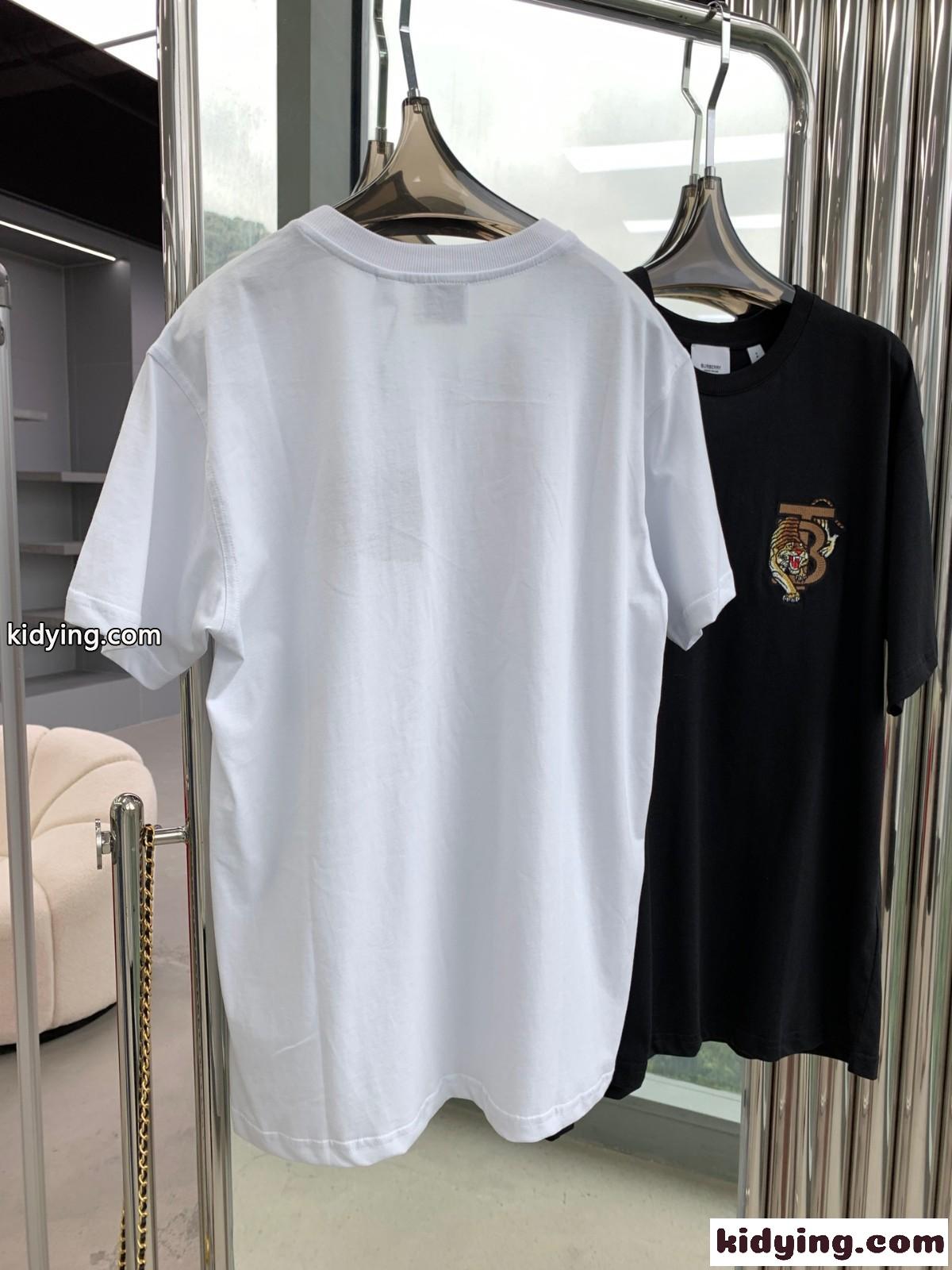春夏 人気 定番 クルーネック カジュアル ロゴ バーバリー 半袖Tシャツ コピー おしゃれ ゆったり ホワイト ブラック-2