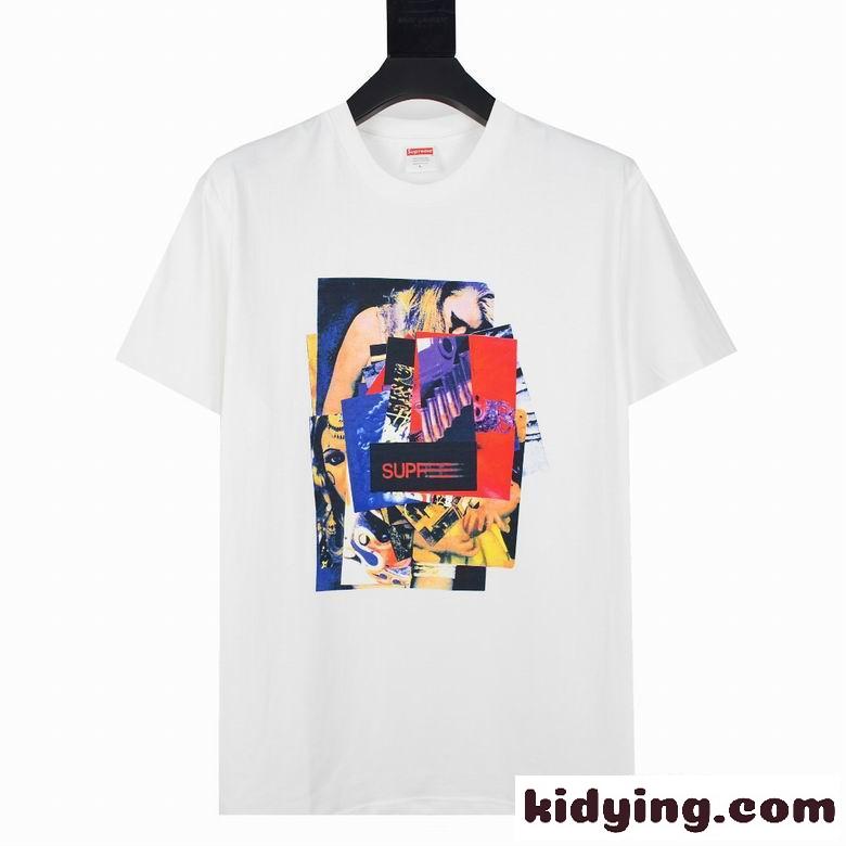 シンプル プリント 個性的 おしゃれ クルーネック 半袖 シュプリーム tシャツ コピー カジュアル 着心地いい トップス-0