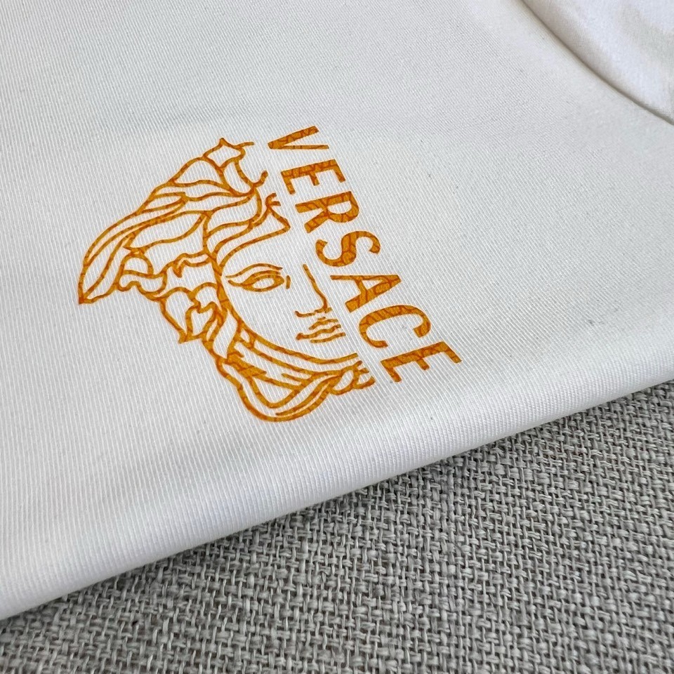 シンプル クルーネック 半袖Tシャツ ヴェルサーチェ Tシャツ コピー ホワイト-3