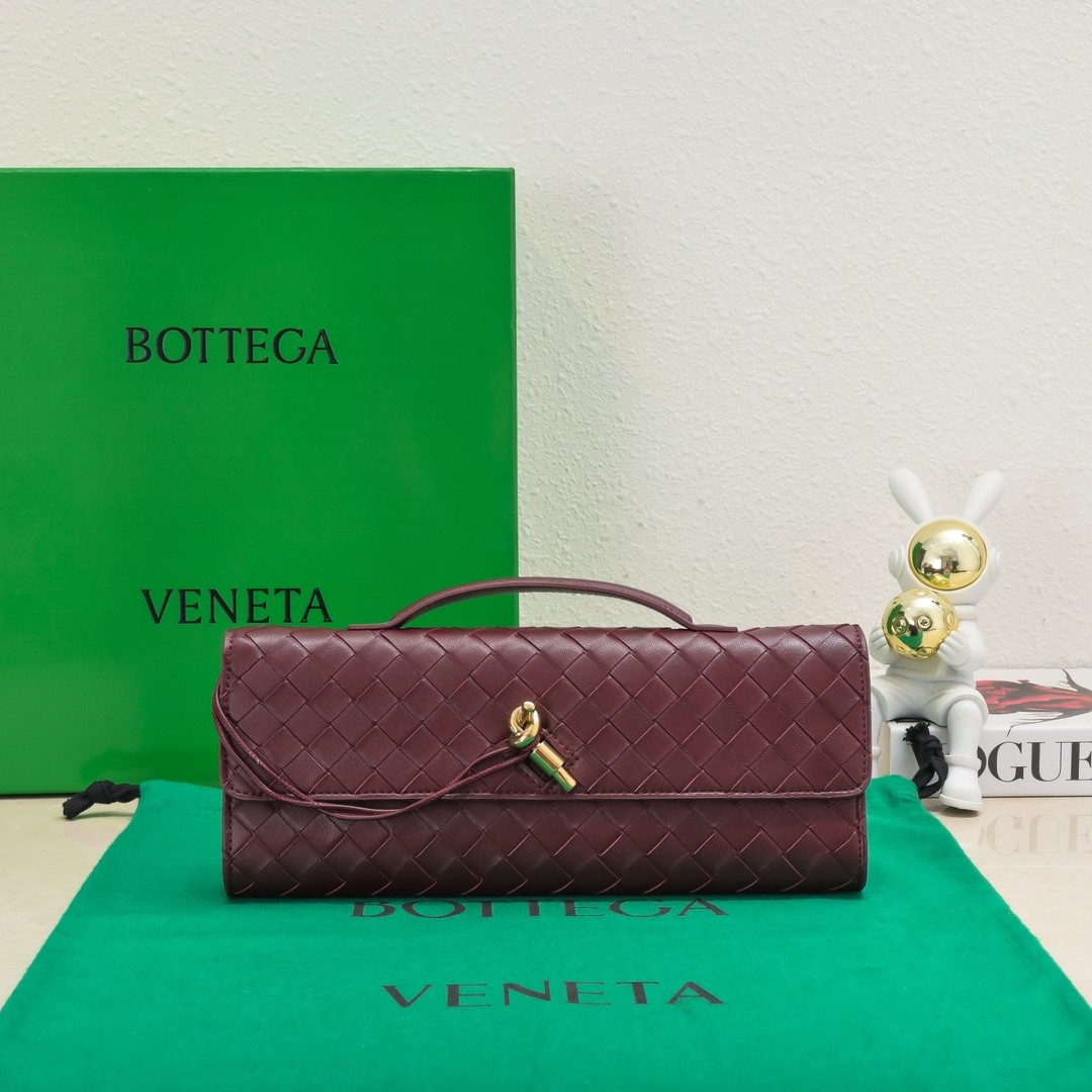 ハンドル付き ロング クラッチバッグ ボッテガ・ヴェネタ バッグ スーパーコピー ワイン-0