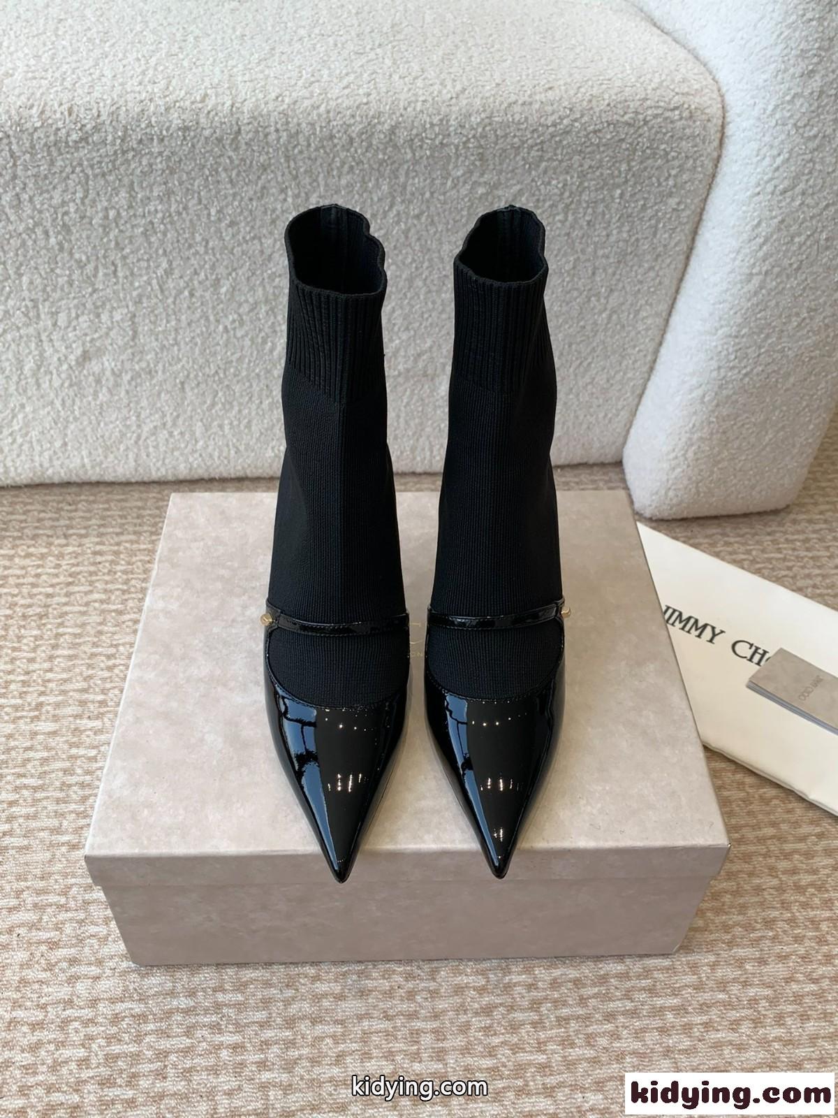 キャロリン アンクルブーツ ジミーチュウ ブーツ スーパーコピー ブラック-2