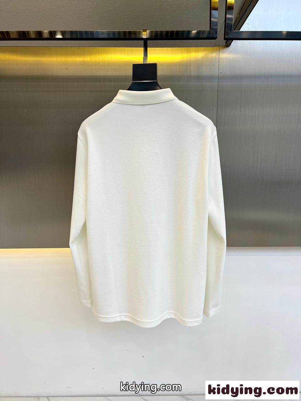 コットン ロングスリーブ ポロシャツ モンクレール Tシャツ コピー カジュアル-4