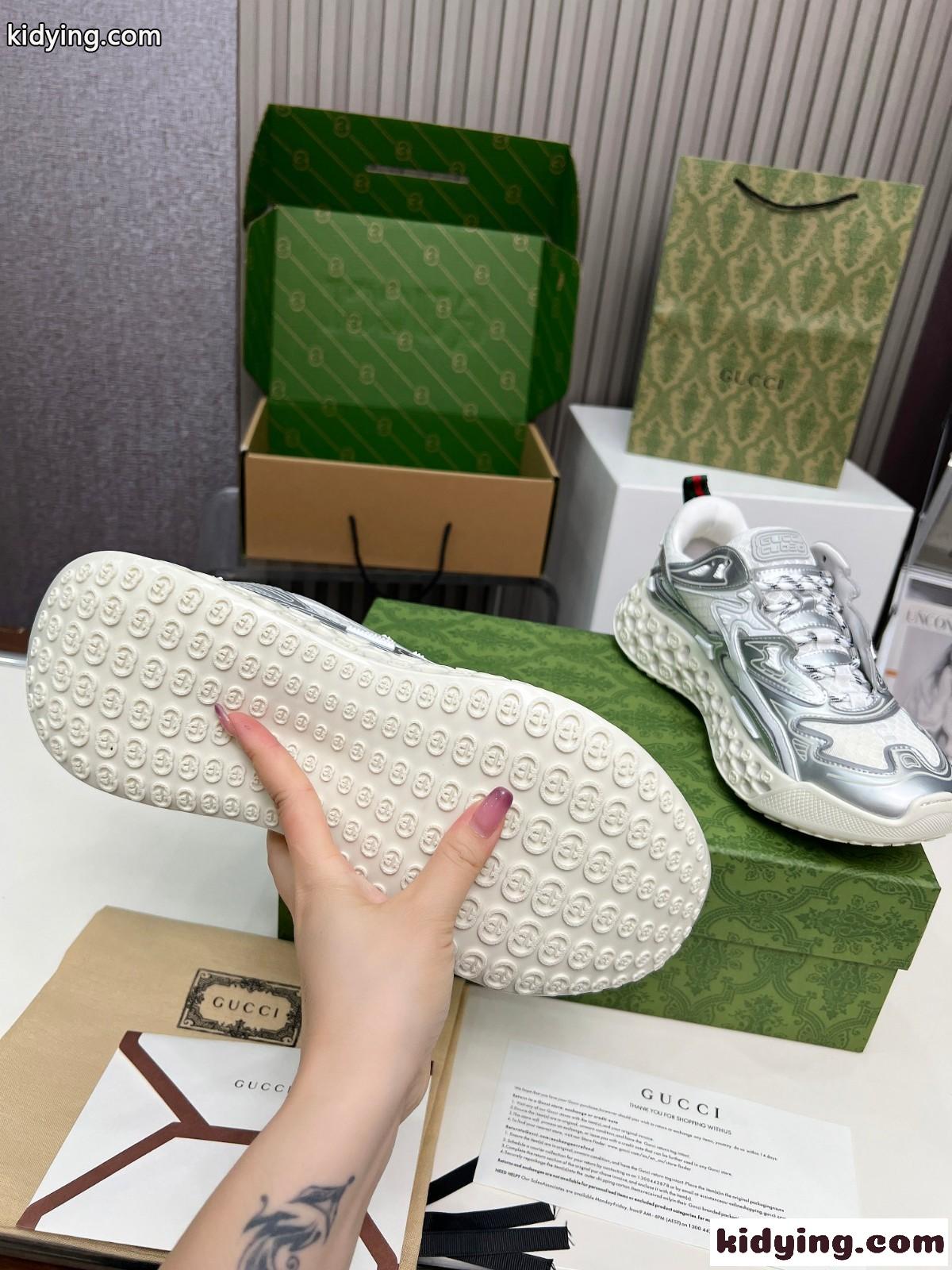 人気新作~GUCCI cub3dスニーカー グッチ スーパーコピー n級 ホワイト-3
