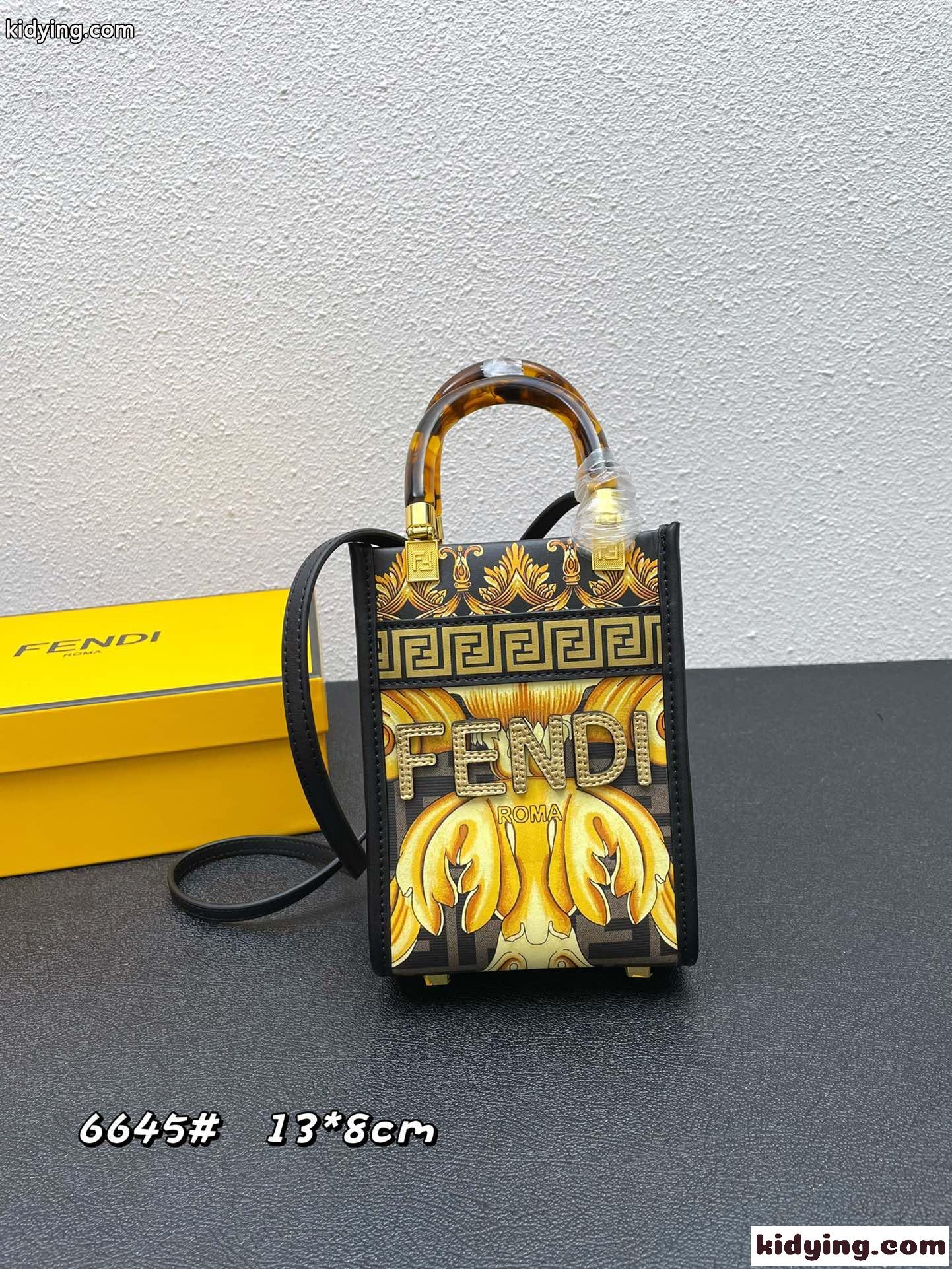FENDI × VERSACE ミニ トートバッグ フェンディ バッグ 人気 コピー おしゃれ ショルダーバッグ-0