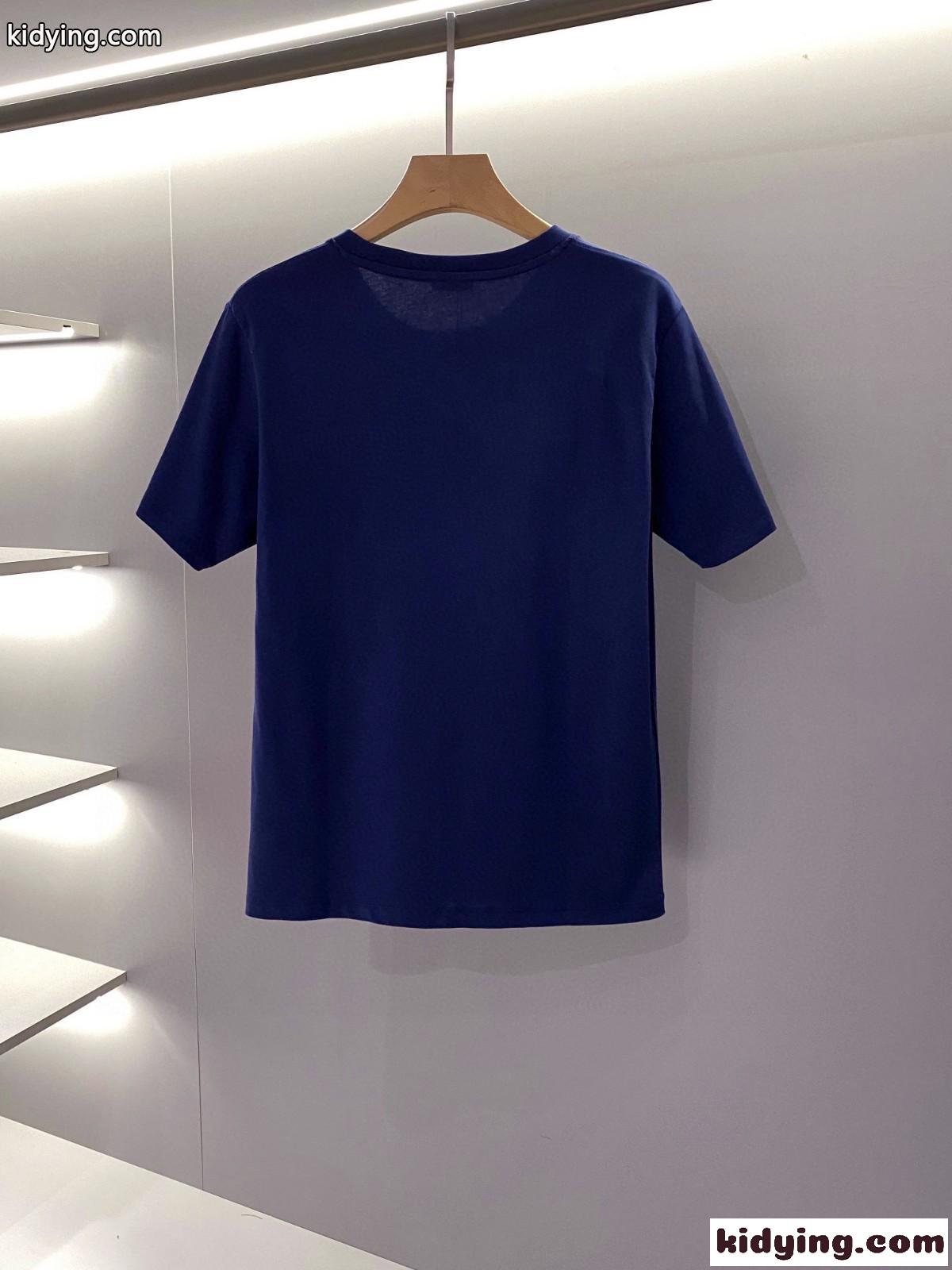 ロゴ 刺繍入り コットン ラウンドネック クリスチャン・ディオール Tシャツ コピー 半袖 トップス-3
