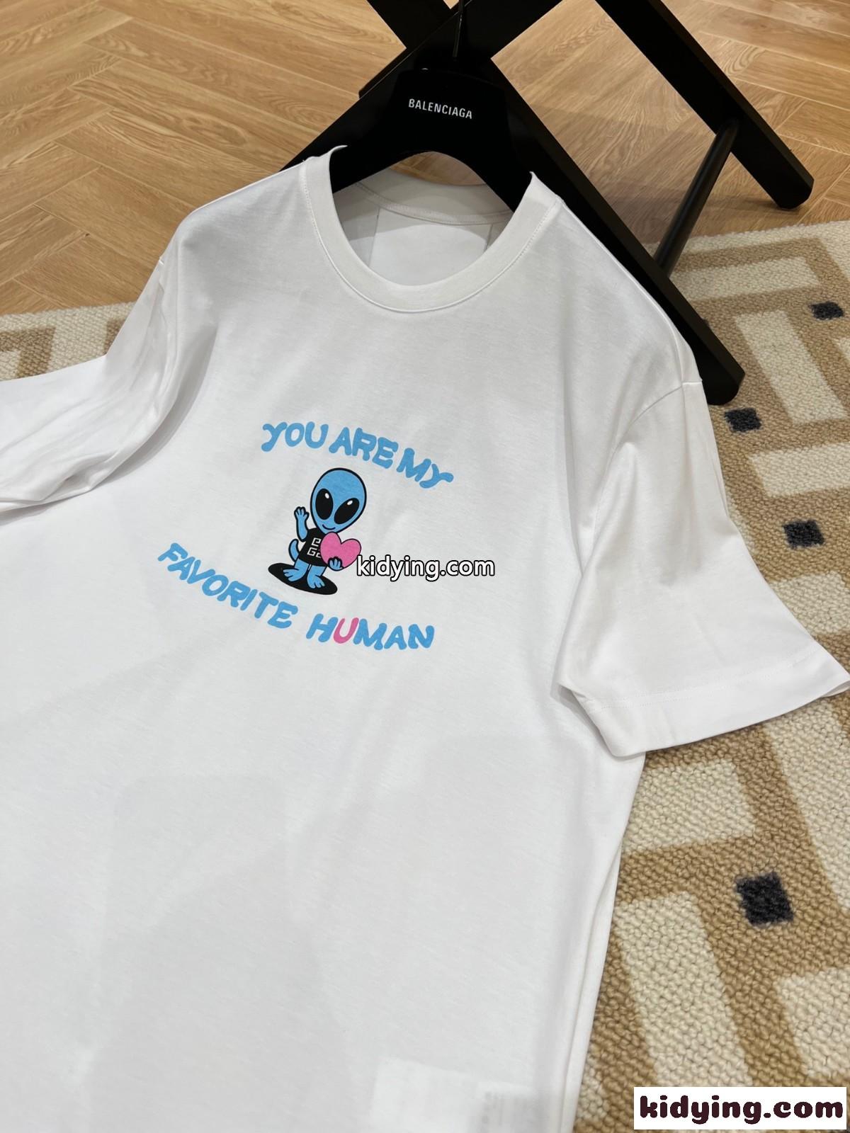 可愛い オーバーサイズ プリント 着心地いい クルーネック ジバンシィ Tシャツ コピー 半袖 春夏 人気 トップス-0