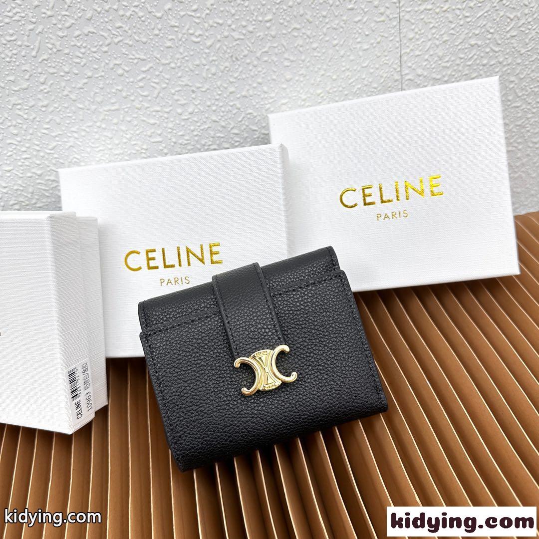 ファインウォレット CELINE ヴィクトワール セリーヌ 財布 コピー ブラック-1