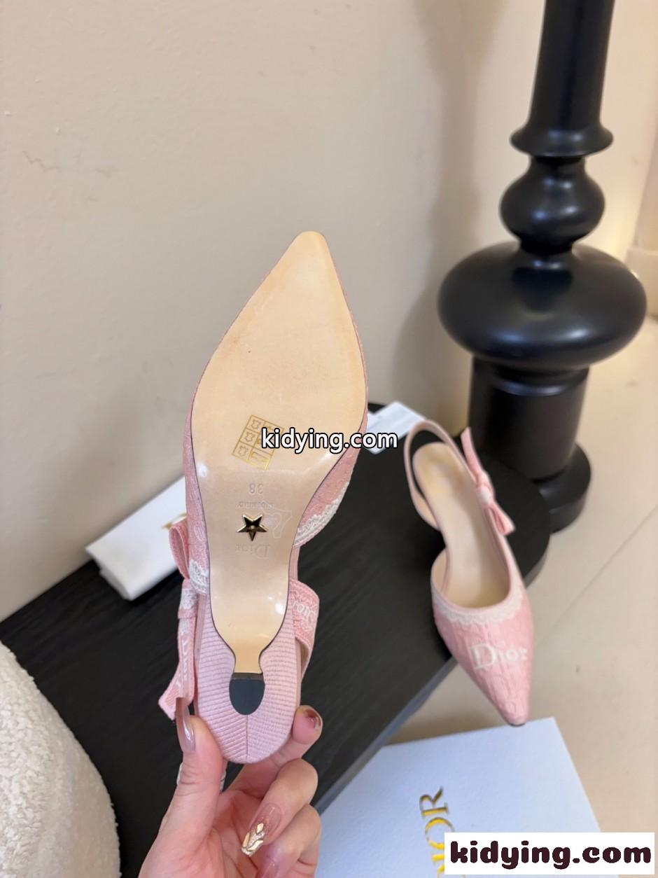 クリスチャン・ディオール パンプス コピー JAdior スリングバックパンプス ピンク-4