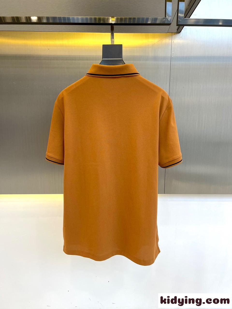 エルメネジルド・ゼニア 半袖Tシャツ コピー ロゴ コットンピケ メンズ ポロシャツ ブラウン-5