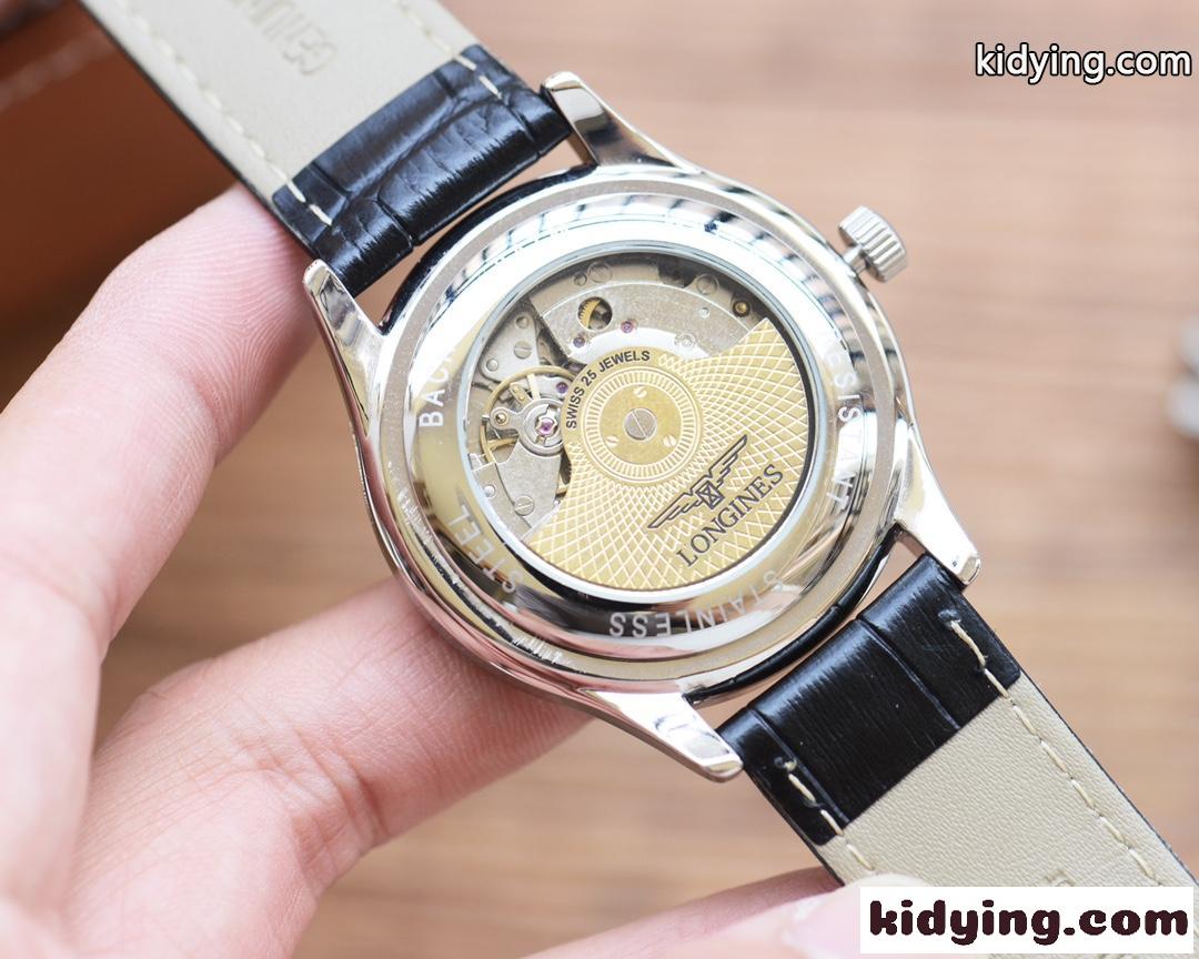 人気 ロンジン 時計 コピー シンプル ビジネス 上品 腕時計 40mm 日付表示-4