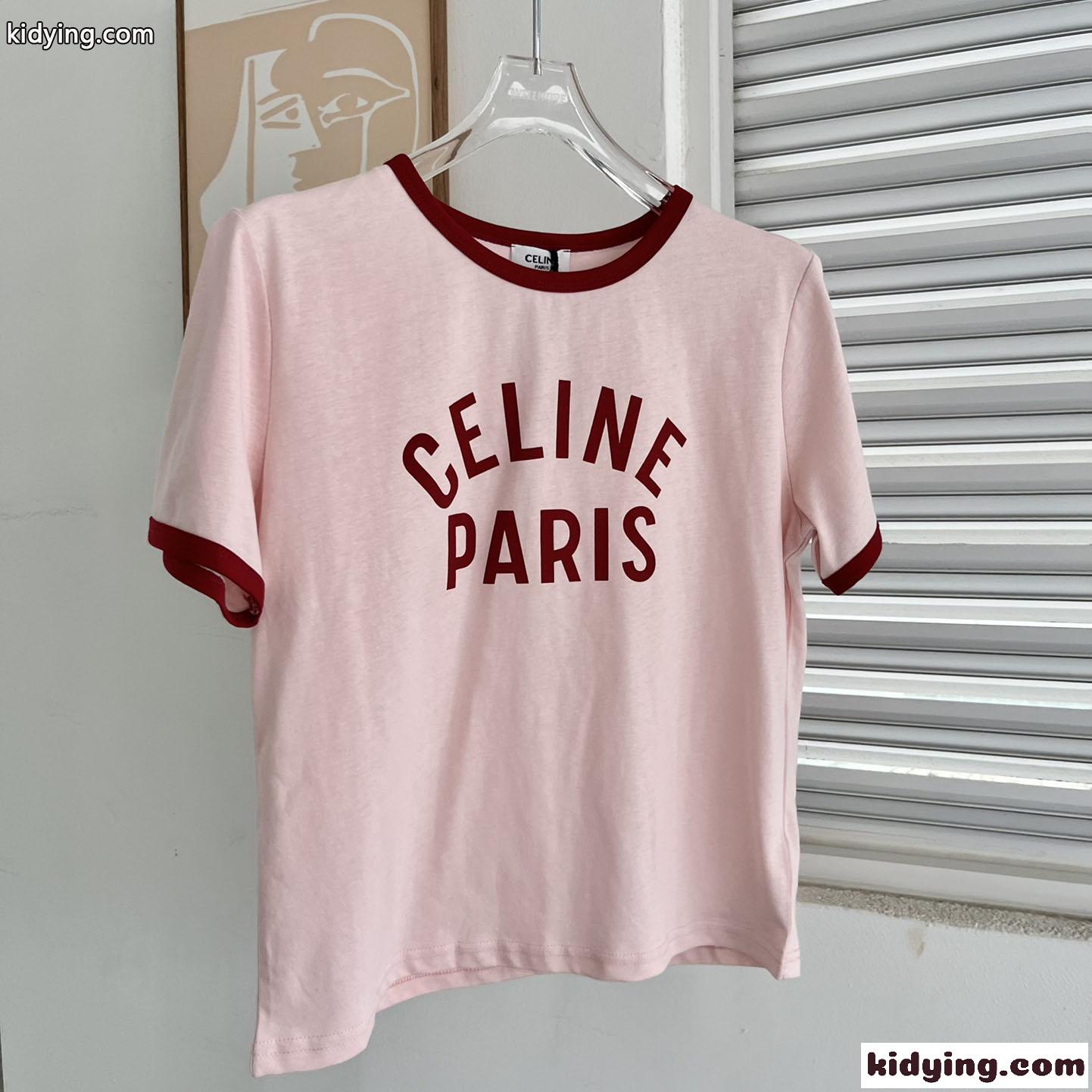 新作 CELINE PARIS 70S 半袖Tシャツ 人気 セリーヌ Tシャツ コピー クルーネック-0