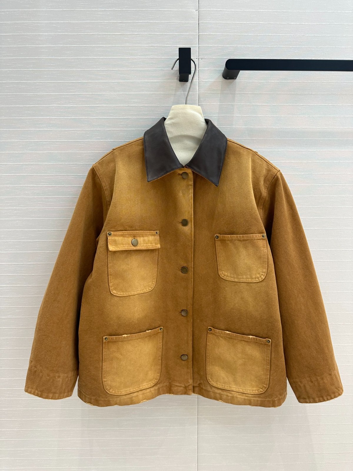 カジュアル ダメージ キャンバス ジャケット プラダ ジャケット コピー キャメル-0