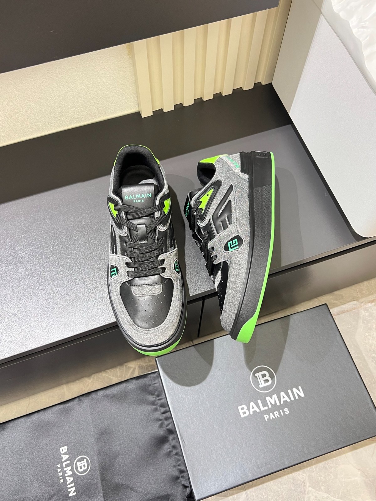 人気 定番 カジュアル バルマン B-Court Skate スニーカー コピー メンズシューズ-1