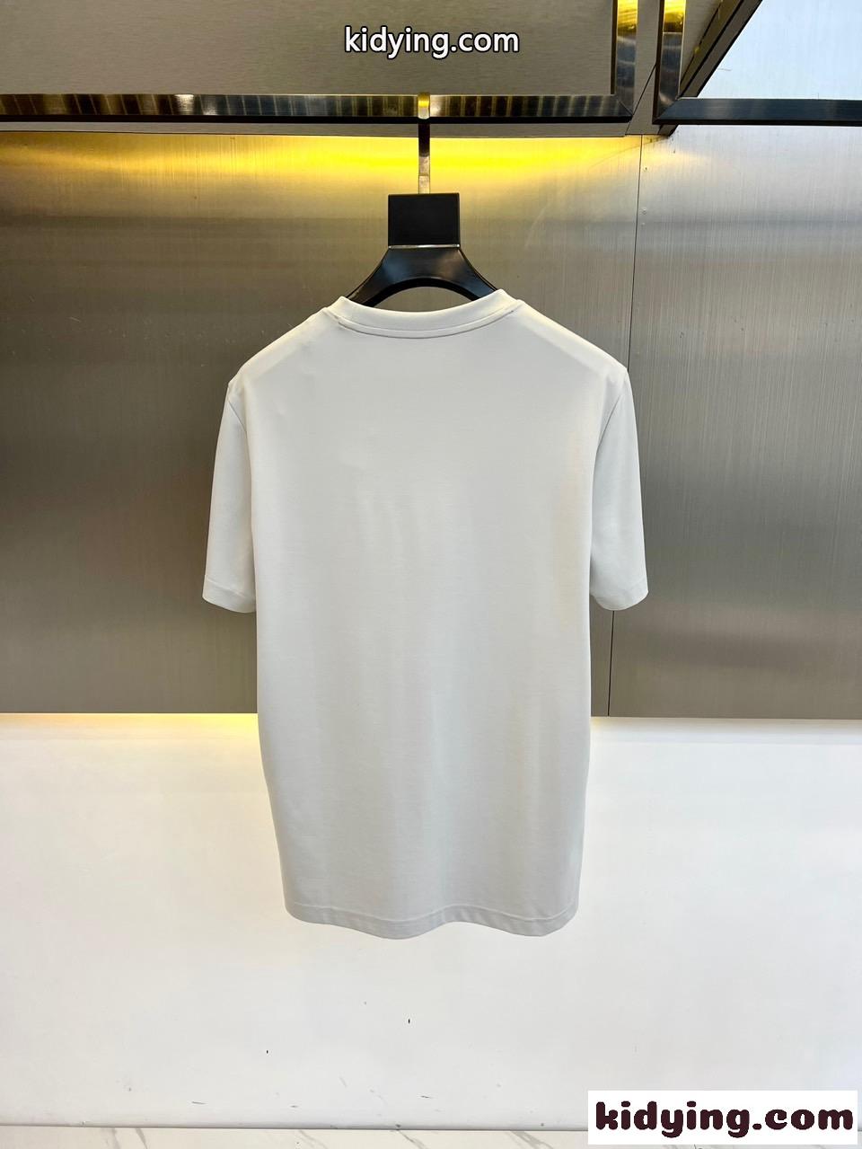 カジュアル 快適 クルーネック 半袖Tシャツ モンクレール Tシャツ コピー グレー-3