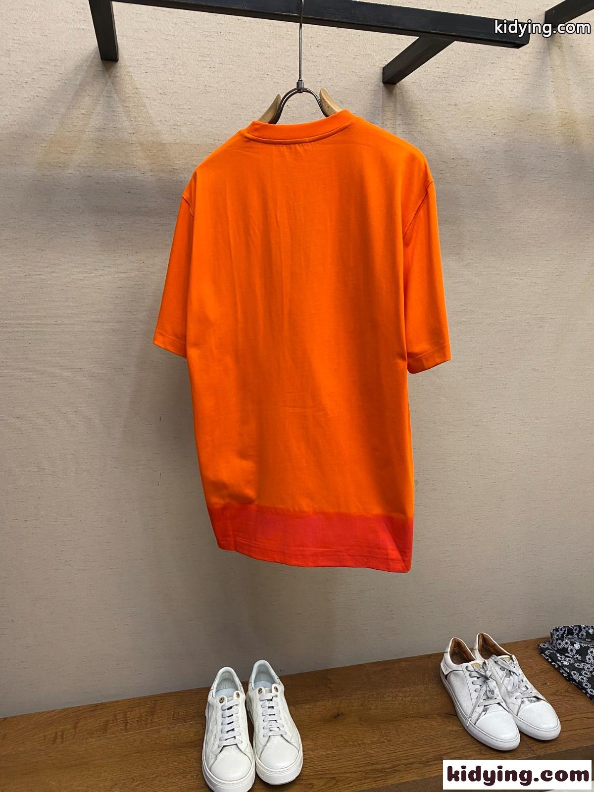 DIOR AND KAWS Tシャツ クリスチャン・ディオール Tシャツ コピー オレンジ-0