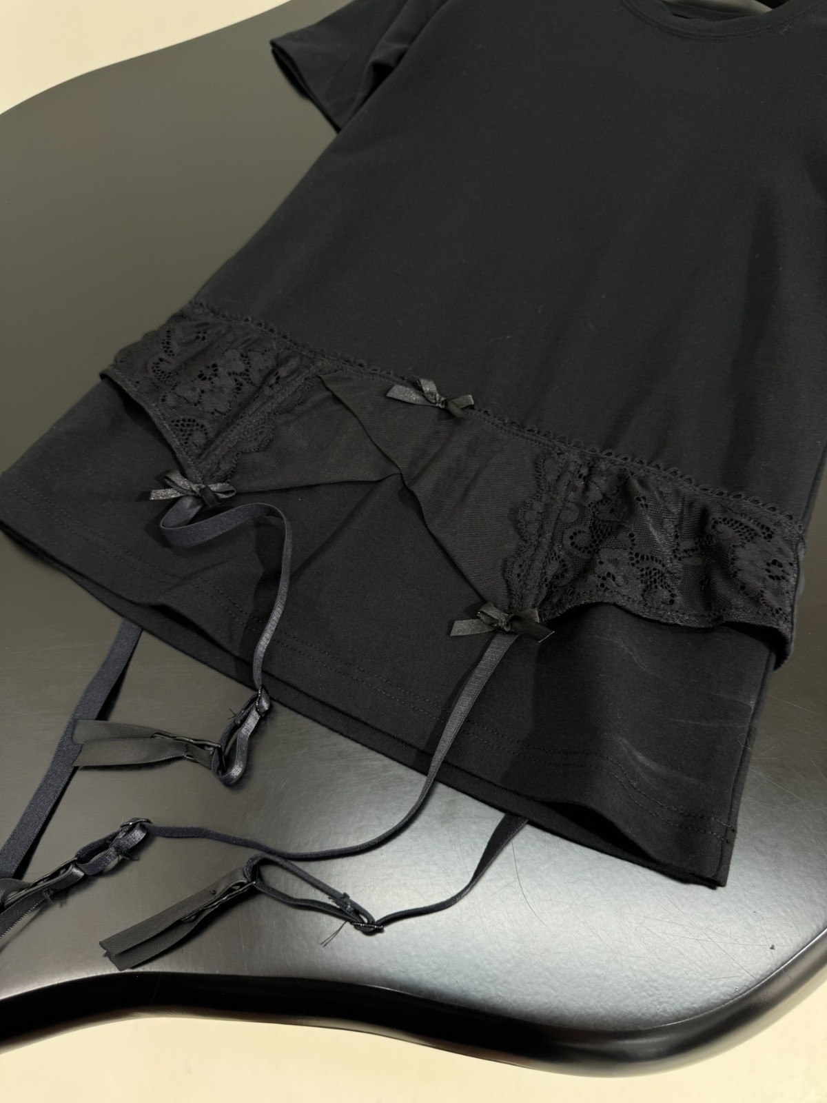 人気 オシャレ レディース LINGERIE Tシャツ バレンシアガ Tシャツ コピー ブラック-2