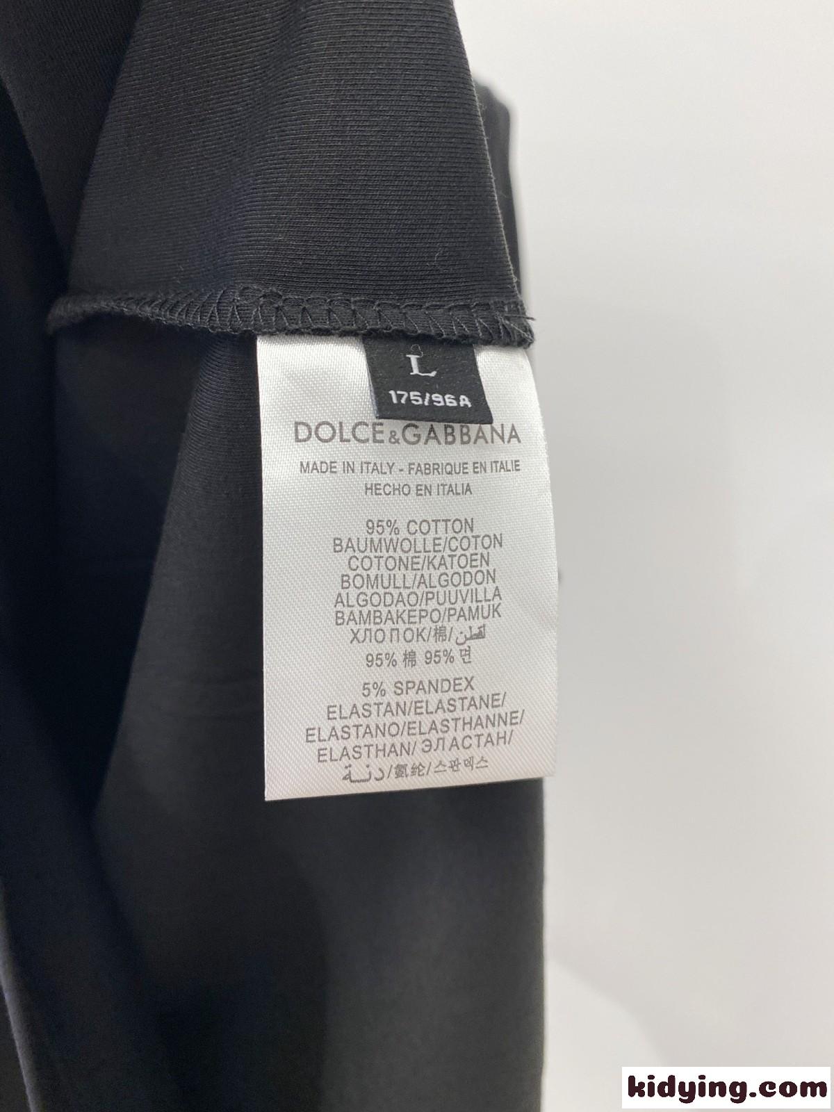 シンプル ロゴパッチ ドルチェ&ガッバーナ Tシャツ コピー 半袖Tシャツ ブラック-3