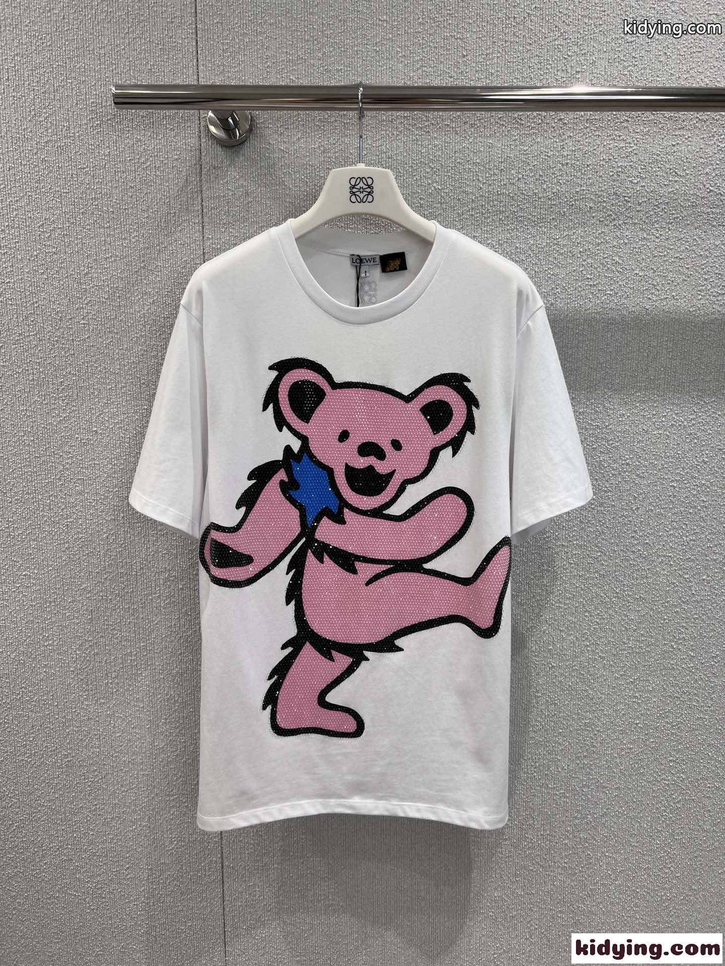 ユニセックス 可愛い おしゃれ 半袖Tシャツ ロエベ Tシャツ コピー コットン-1