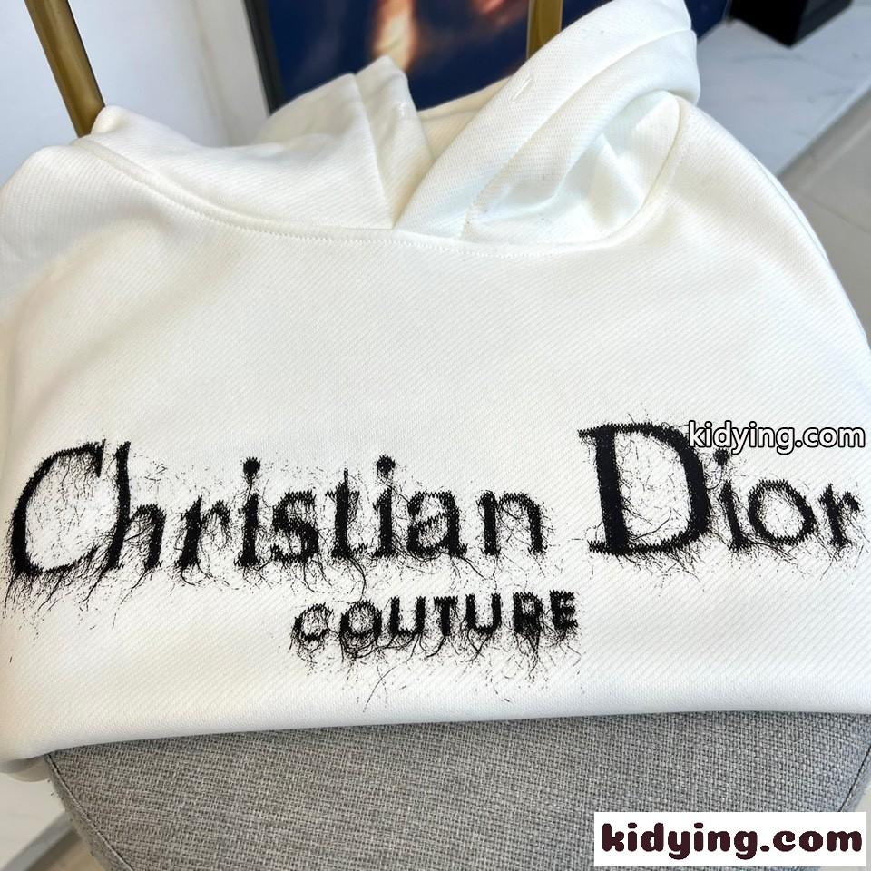 Christian Dior Couture フード付きスウェットシャツ  クリスチャン・ディオール パーカー コピー ホワイト-2